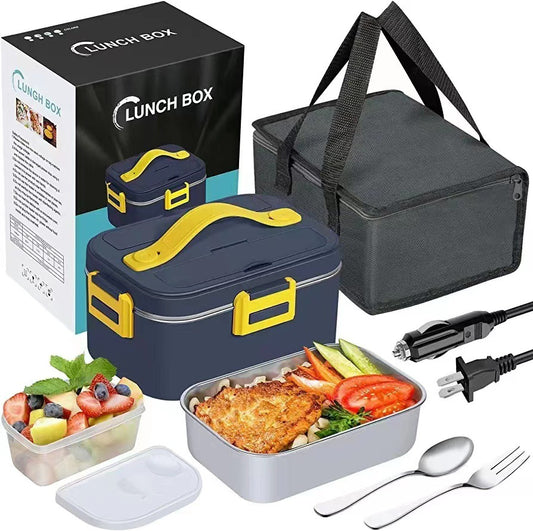 Caja eléctrica de almuerzo de doble uso para casa y coche.