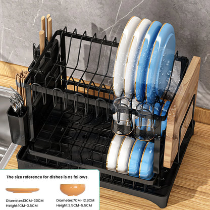 Escurridor de platos de 2 niveles