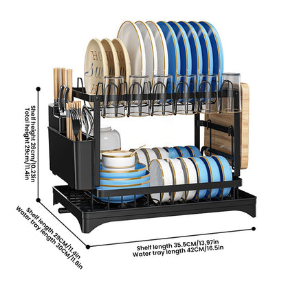 Escurridor de platos de 2 niveles