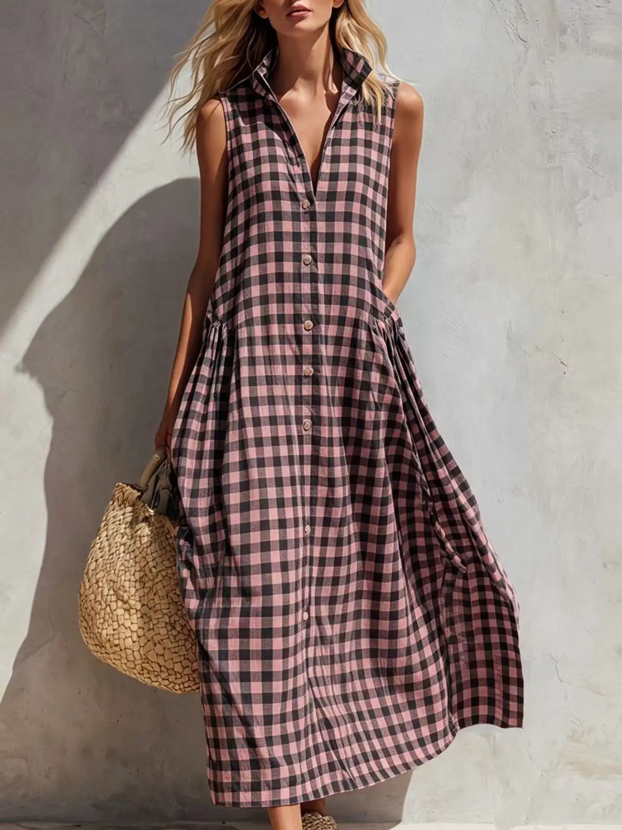 Vestido largo holgado para mujer