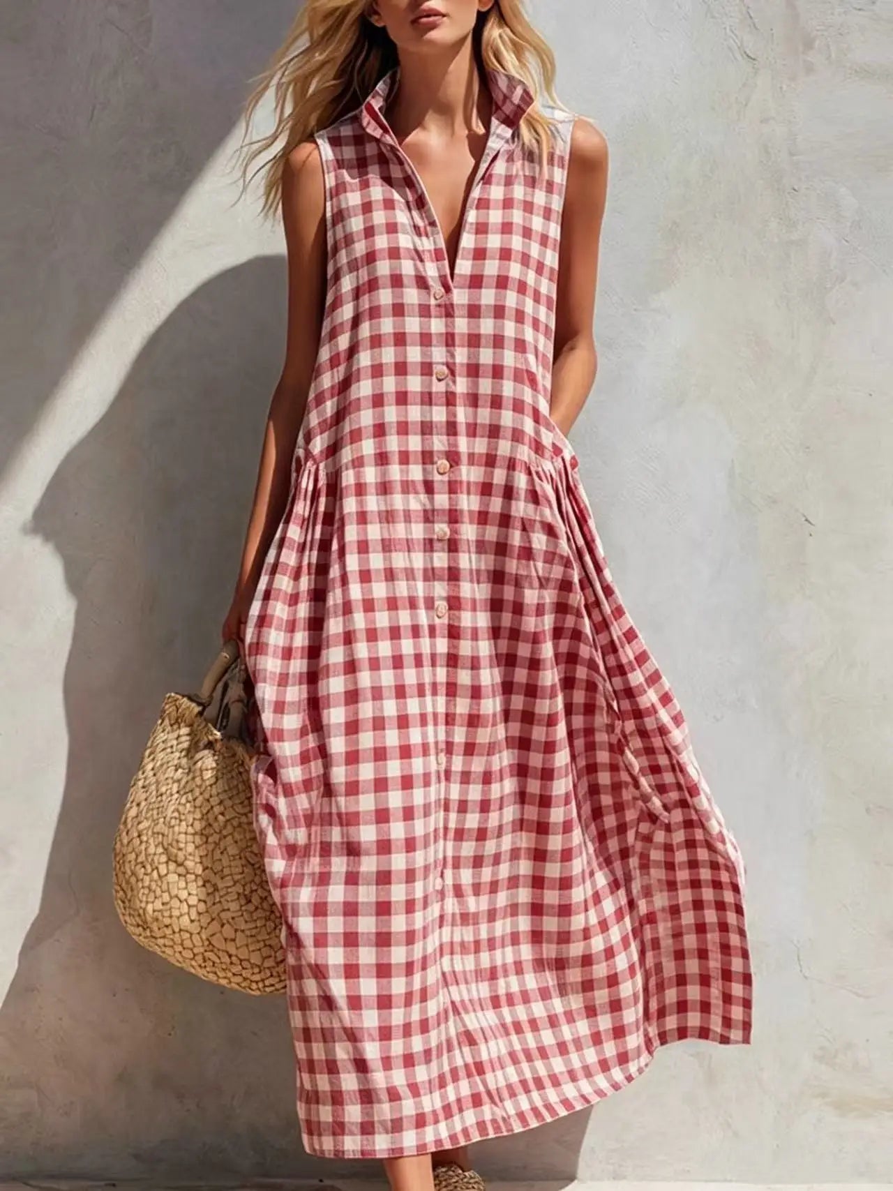 Vestido largo holgado para mujer