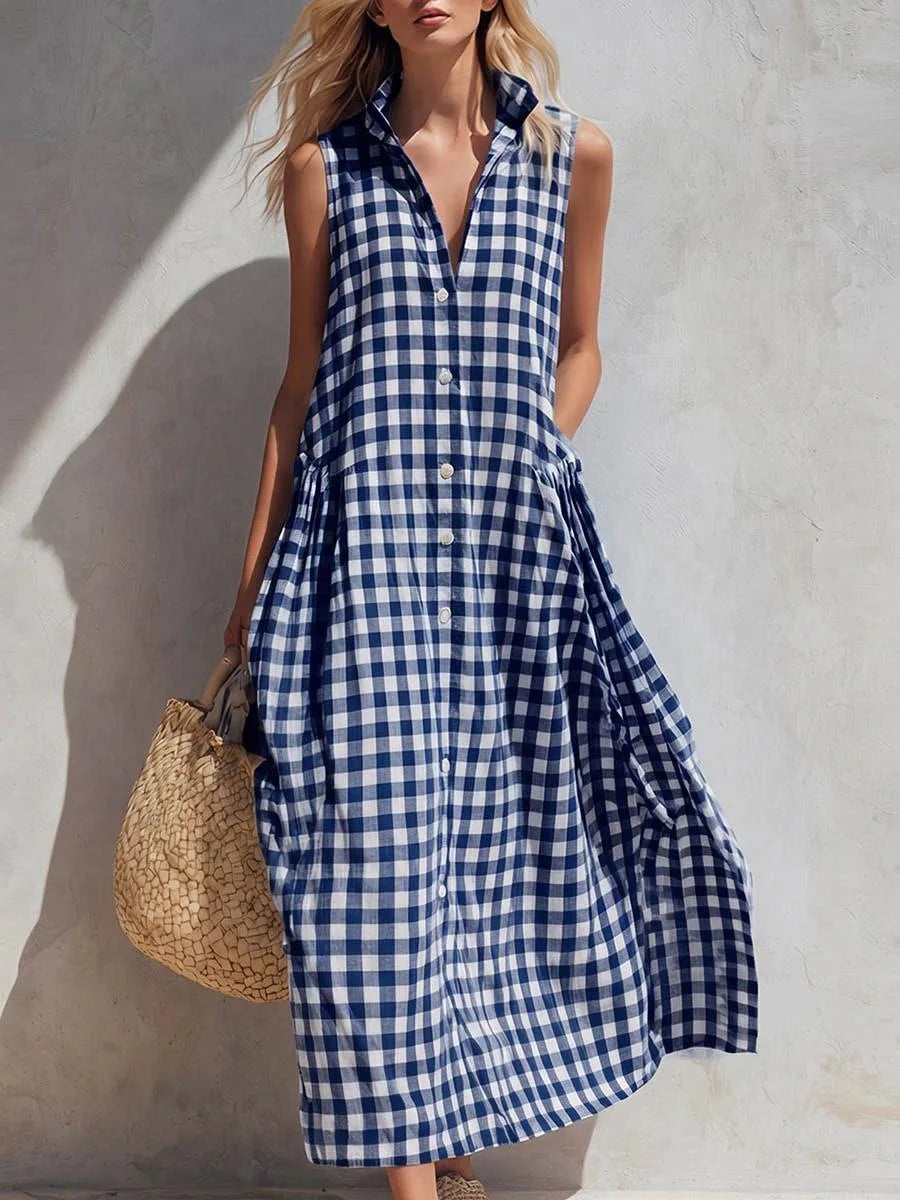 Vestido largo holgado para mujer