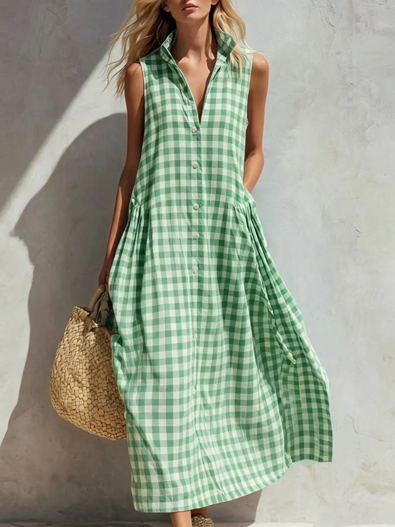 Vestido largo holgado para mujer