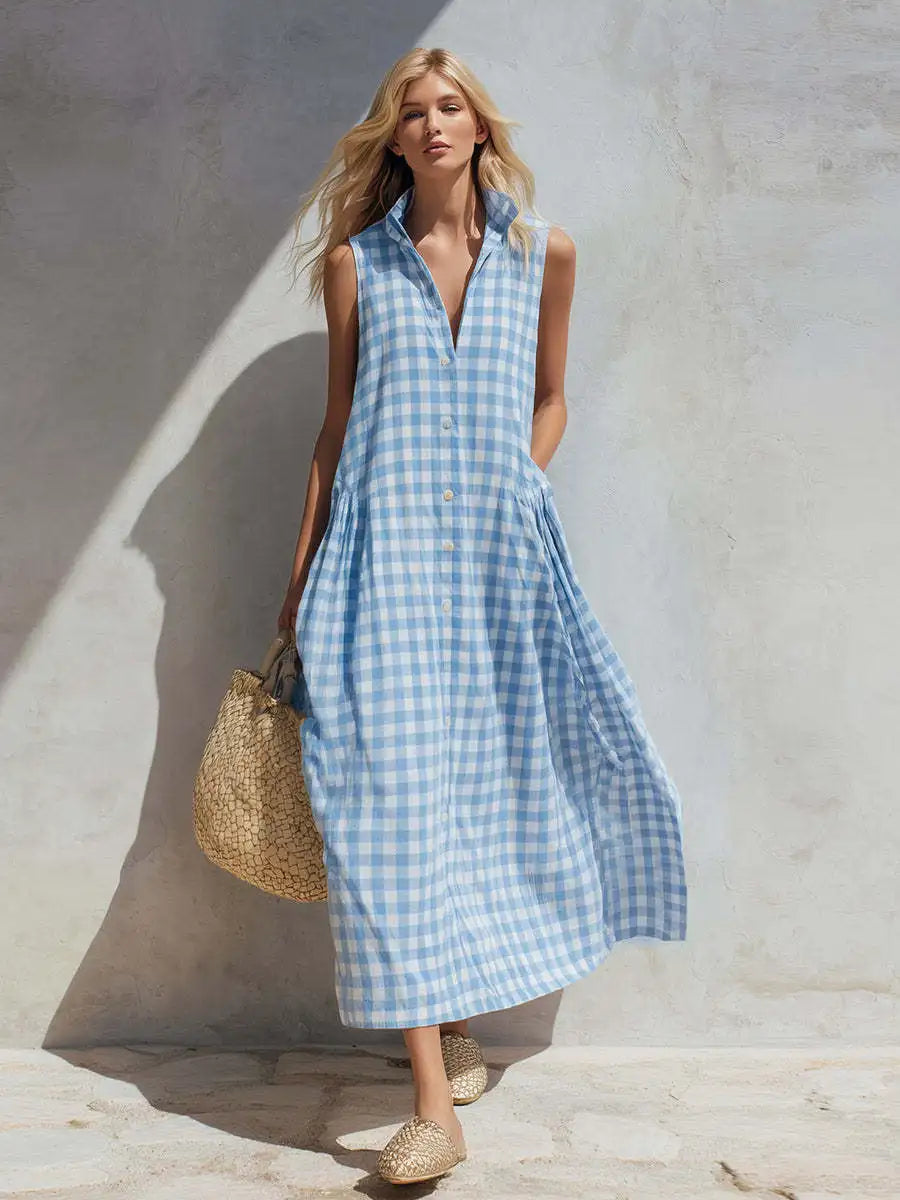 Vestido largo holgado para mujer
