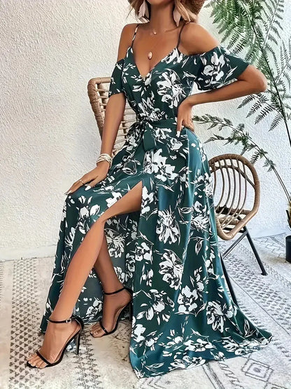Vestido largo estampado