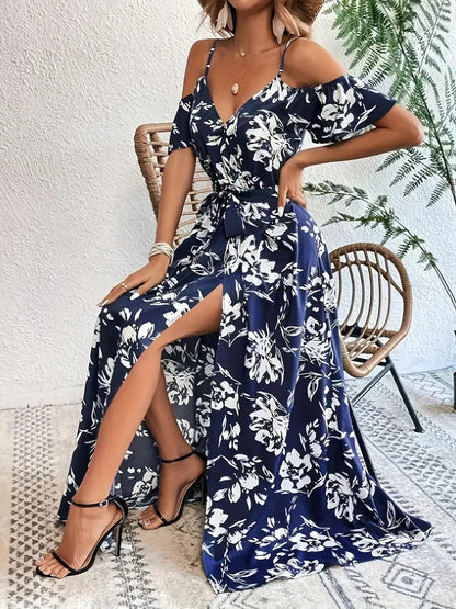 Vestido largo estampado