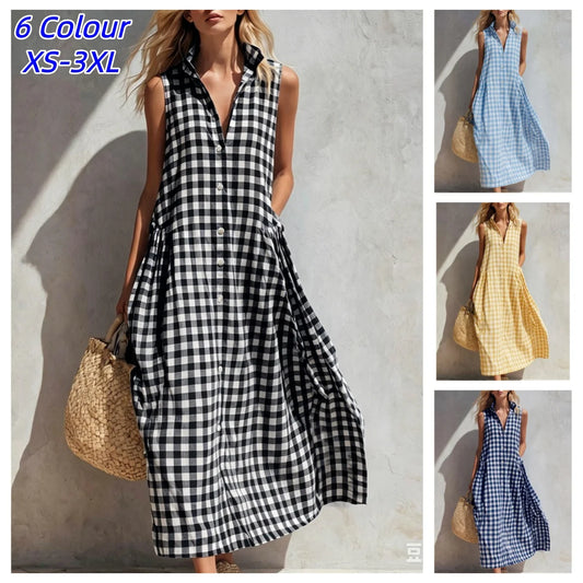 Vestido largo holgado para mujer