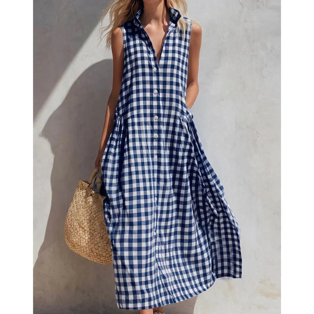 Vestido largo holgado para mujer