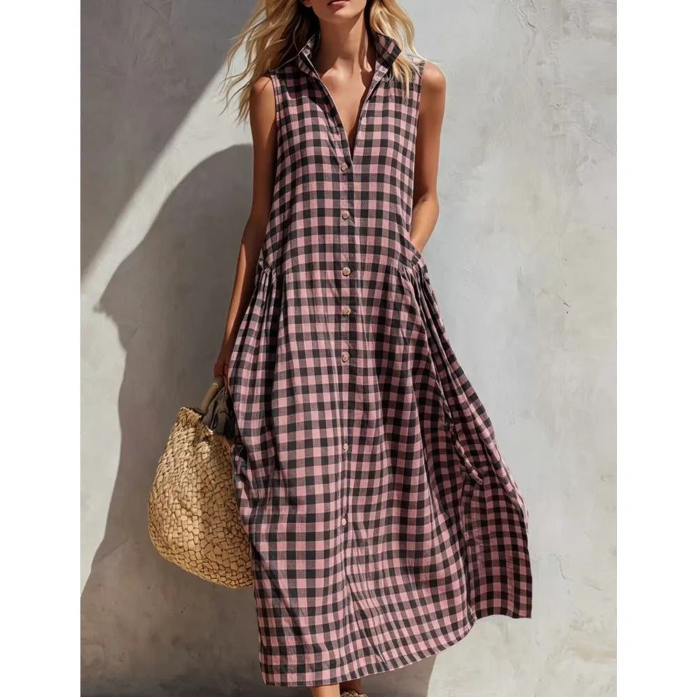 Vestido largo holgado para mujer