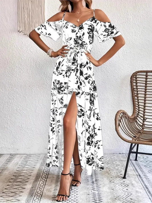 Vestido largo estampado