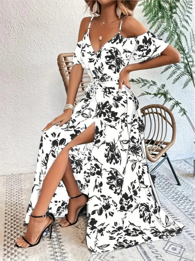 Vestido largo estampado