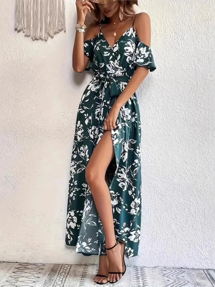 Vestido largo estampado