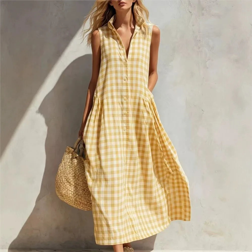 Vestido largo holgado para mujer