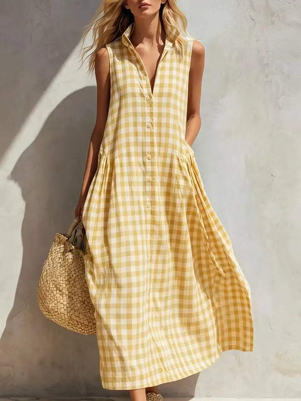 Vestido largo holgado para mujer